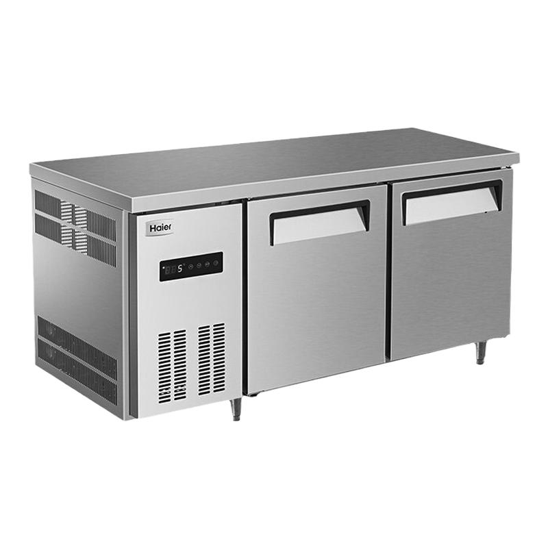 海尔风冷操作台冰柜商用工作台冷藏冷冻冰箱厨房不锈钢保鲜平冷柜