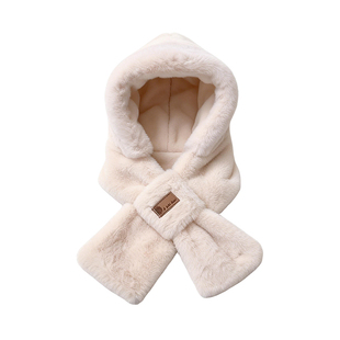 帽子女款2025新款冬围巾一体保暖毛绒连帽围脖骑电动车防风帽护耳