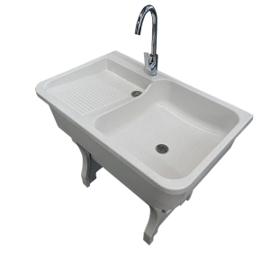 石英石洗衣池带搓板洗衣台盆大理石一体式户外洗衣槽阳台家用水池