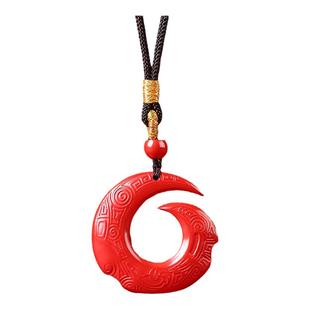 吉照堂正品朱砂时来运转吊坠本命年紫金砂项链男女款马年情侣礼物