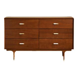 HI MUY 麦尔六斗柜 黄杨木实木复古风卧室储物收纳柜客厅入户边柜