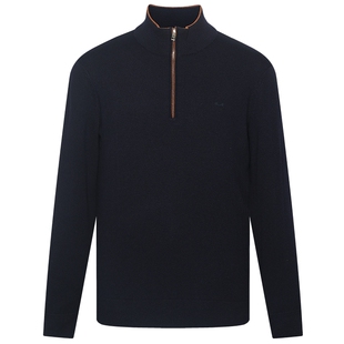 【含山羊绒/拉链领】利郎官方毛衣男冬季商务男装半高领毛衫