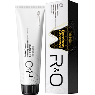 RO备长炭牙膏成人美白清新口气抑菌亮白净齿祛黄去烟渍茶渍咖啡渍