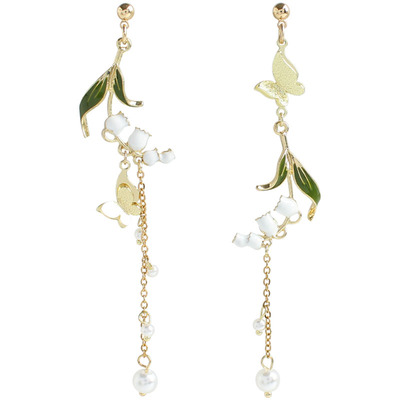 中国风汉服气质风铃花朵铃兰耳钉