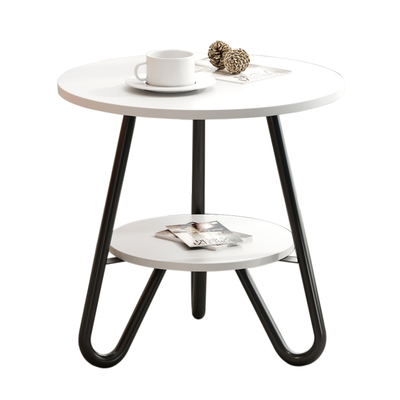 茶几桌子阳台黑白实木边几角简约