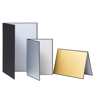 补光板摄影卡纸拍照吸光板A3便携式A4打光板桌面静物拍摄饰品道具反光可折叠挡光板黑白金银遮光加厚站立