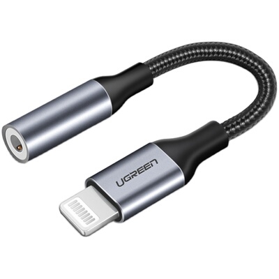 绿联苹果lightning转3.5mm转接头