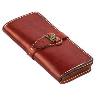 黄铜经书扣！九宫钱包！仓吉手工男士搭扣钱夹复古牛皮长款真皮包