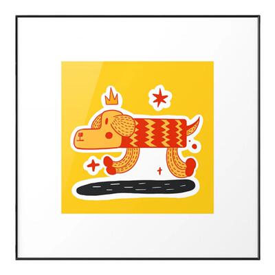 原创卧室卡通小幅创意装饰画小众