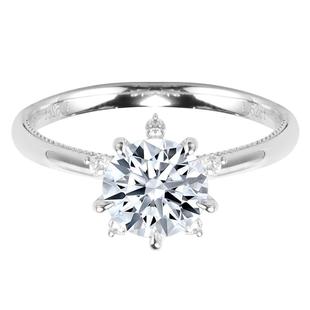 【培育】Diamond Foundry浓橙蜜意圆钻婚戒女钻石IGI美国进口裸钻