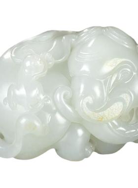 御府封侯拜相白玉籽玉把件