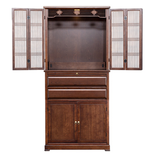 家用供奉柜实木神龛佛龛新中式立柜带门佛柜观音柜神台财神爷柜子