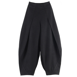 天香缘冬季羊毛呢夸张时尚灯笼裤女哈伦裤长裤花苞裤萝卜裤73818