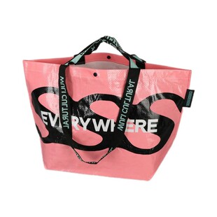 新款原创时尚编织袋轻便卡通大容量旅行游泳健身露营包购物袋防水