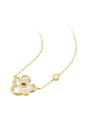 orangecube925银幸运小花项链