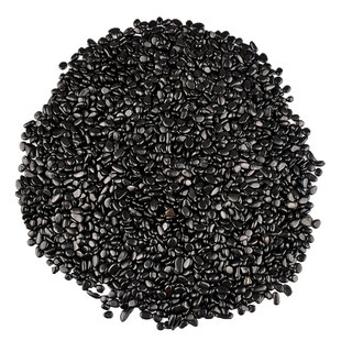 糖炒板栗专用沙炒货石子花生瓜子榛子黑砂天然黑色鹅卵石扁圆石头