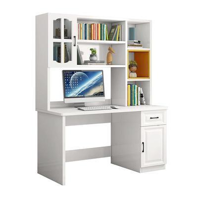 组合书柜书架一体桌学生写字桌子