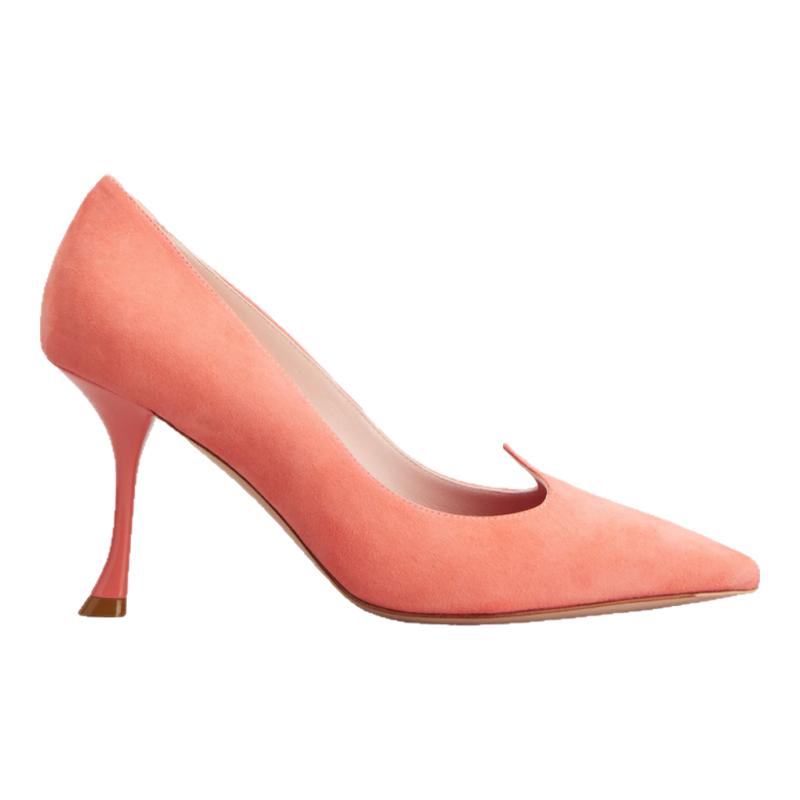 RogerVivier/罗杰维维亚女鞋麂皮心形高跟8.5cm高跟鞋新款