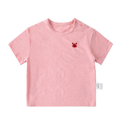 男童短袖t恤a类彩棉天宝宝打底衫