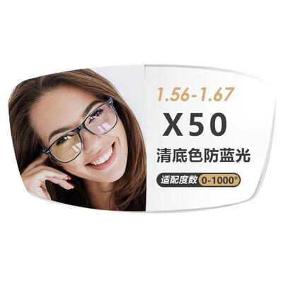 万新镜片X50清底色防蓝光镜片