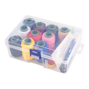 手缝线缝补工具手提便携针线缝补收纳盒家用针线盒套装针线包结实