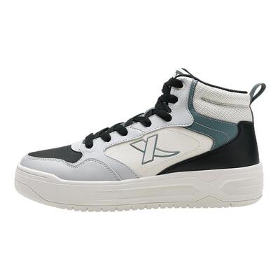 特步高帮板鞋男款厚底2025新款冬季官方旗舰店正品休闲鞋子运动鞋