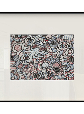 波普风涂鸦装饰画小众民宿现代北欧书房挂画酒店抽象艺术卡纸摆画