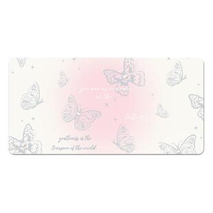 镂空蝴蝶鼠标垫超大女生高颜值办公桌垫电脑键盘垫子高级滑鼠垫