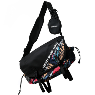 TRUFFLE涂鸦单肩斜挎包男潮牌挎包女街头潮流学生通勤包包邮差包