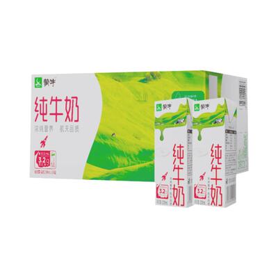 蒙牛全脂纯牛奶200mL*24盒