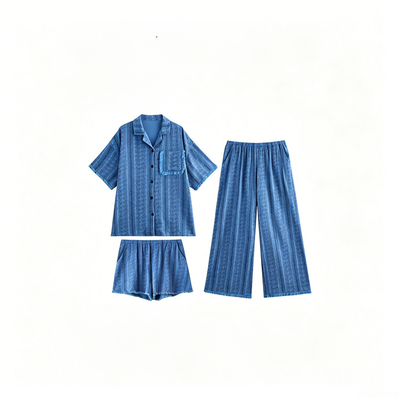 日系高级感千金风纯棉女家居服