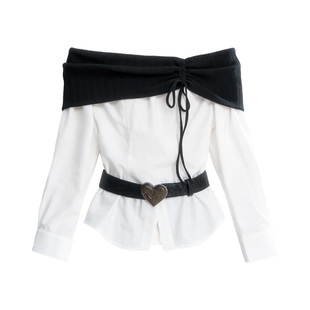 fragileheart易碎商店·观测者诗韩系氛围感气质一字肩显瘦上衣女