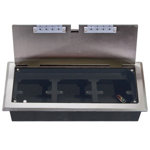 不锈钢开启式3位86面板地板插开启式隐藏式地插不锈钢地面插座