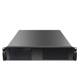 2u工控机箱双光驱位390半高卡m-atx主板PC电源录播工业电脑服务器