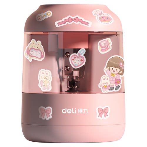 得力自动削笔刀削笔器电动削笔机转笔刀小学生专用铅笔刀卷笔刀幼儿园儿童文具礼品铅笔刀削器电动文具套装