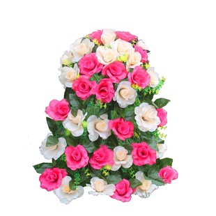 婚庆道具仿真绢花路引花架花篮花柱路引花舞台装饰绢花玫瑰下垂花