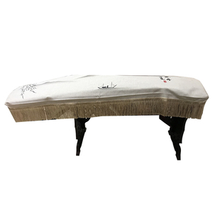 原创手绘古筝罩 琴罩 渔舟唱晚 文艺防尘加厚棉麻面料 礼品乐器罩