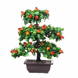 仿真水果树盆景桔子苹果桃子石榴盆栽家居客厅装饰假花摆件包邮