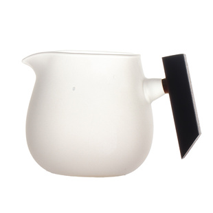 日式公道杯玻璃茶漏一体磨砂分茶器带手柄公杯高硼硅功夫茶茶具