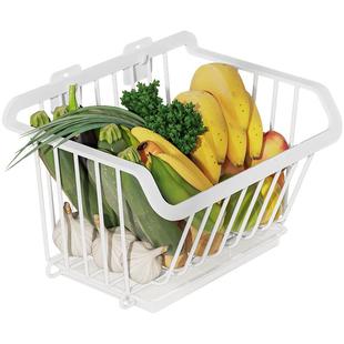 厨房蔬菜收纳放菜置物架菜架子水果筐家用多层沥水壁挂零食果蔬篮