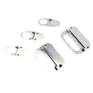 现代简约明装锌合金暗拉手抽屉翻板扣手隐形银色柜门拉环免开槽把