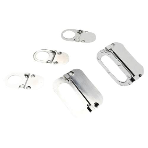 现代简约明装锌合金暗拉手抽屉翻板扣手隐形银色柜门拉环免开槽把