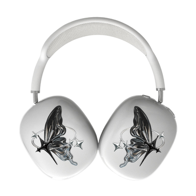 揪咪Chummy原创【银蝶幻影】Airpodsmax1、2代保护套配饰苹果头戴式耳机保护软壳潮酷银色午夜色金属ins风