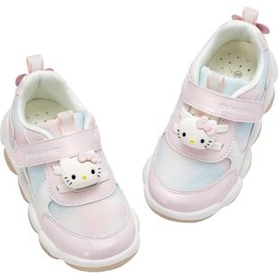 HelloKitty戴维贝拉发光运动鞋秋季女童鞋子闪灯鞋儿童透气学步