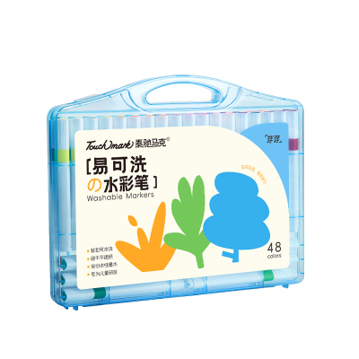 Touchmark芽芽易可洗儿童水彩笔24色彩笔宝宝无毒可水洗画笔12色不脏手彩色笔幼儿园画画笔泰驰小学生马克笔
