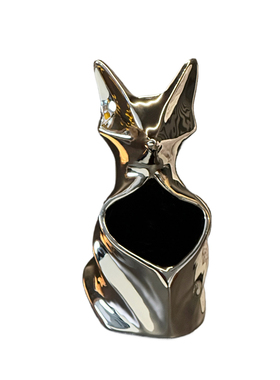 狐狸花瓶摆件陶瓷客厅插花轻奢