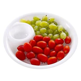 双层饺子盘带醋碟沥水盘餐盘吃水饺的盘子家用创意塑料菜盘碟子