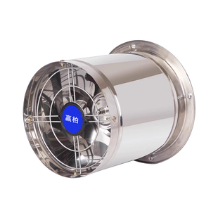 大吸力排气扇厨房家用圆形不锈钢单边嵌入高速换抽风机强油烟工业