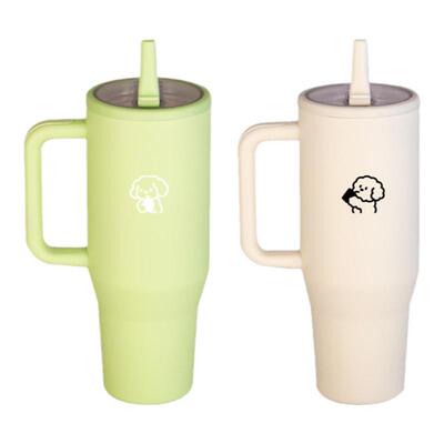 NINIOU柠檬绿简约风大容量吸管