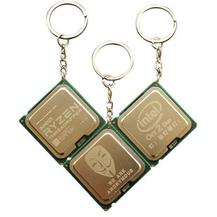 CPU钥匙扣圈diy雕刻个性创意挂件男生刻字定制logo二维码饰品礼品
